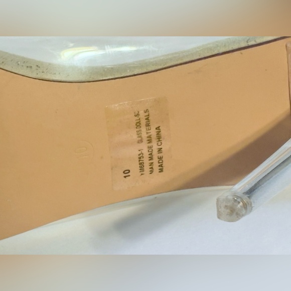 REVOL Glass Doll Clear Stiletto High Heels with Pointed Toe Size 10 - Picture 10 of 11